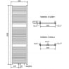 Mexen Mars elektromos radiátor 1800 x 500 mm, 600 W, arany - W110-1800-500-2600-50