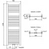 Mexen Mars elektromos radiátor, 1200 x 400 mm, 300 W, arany - W110-1200-400-2300-50