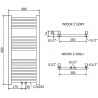 Mexen Mars radiator electric 900 x 400 mm, 300 W, auriu - W110-0900-400-2300-50