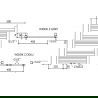 Mexen Mars elektromos radiátor 700 x 500 mm, 300 W, arany - W110-0700-500-2300-50