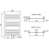 Mexen Mars grătar de baie 700 x 500 mm, 224 W, auriu - W110-0700-500-00-50