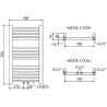 Mexen Mars radiator pentru baie 700 x 400 mm, 188 W, auriu - W110-0700-400-00-50