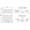 Mexen Mars radiator pentru baie 500 x 400 mm, 141 W, auriu - W110-0500-400-00-50