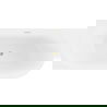 Mexen Mia cadă de baie freestanding de colț stânga 140 x 75 cm, albă, preaplin auriu periat - 52691407500L-55