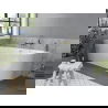 Mexen Mia cadă de baie freestanding de colț stânga 140 x 75 cm, albă, preaplin auriu periat - 52691407500L-55