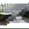 Mexen Mia cadă independentă de colț stânga 140 x 75 cm, alb/negru, preaplin auriu - 52691407575L-50