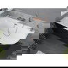 Mexen Mia cadă de sine stătătoare colț stâng 140 x 75 cm, alb/negru, preaplin cupru periat - 52691407575L-65
