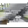 Mexen Mia szabadon álló sarokkád balos 160 x 80 cm, fehér, króm túlfolyó - 52691608000L-01