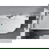 Mexen Mia cadă de sine stătătoare colțară stânga 160 x 80 cm, albă, preaplin crom - 52691608000L-01