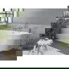 Mexen Mia szabadon álló sarokkád balra 160 x 80 cm, fehér, túlfolyó kefélt nikkel - 52691608000L-97
