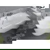 Mexen Mia cadă de baie freestanding colț dreapta 160 x 80 cm, albă, preaplin gri metalic periat - 52691608000P-66