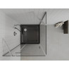 Mexen Roma cabină de duș cu uși batante 80 x 80 cm, transparent, cromat + cadă de duș Flat, negru - 854-080-080-01-00-4070