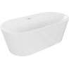 Mexen Luna cadă de baie freestanding 140 x 75 cm, albă, preaplin alb - 52031407500-20