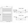 Mexen Helios radiator baie 800 x 600 mm, 354 W, auriu - W103-0800-600-00-50