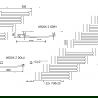 Mexen Helios radiator de baie 1200 x 500 mm, 448 W, auriu - W103-1200-500-00-50