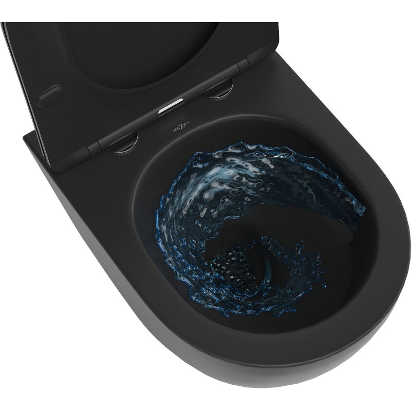 Mexen Lena vas WC Rimless Tornado, negru mat - 3322XX85T