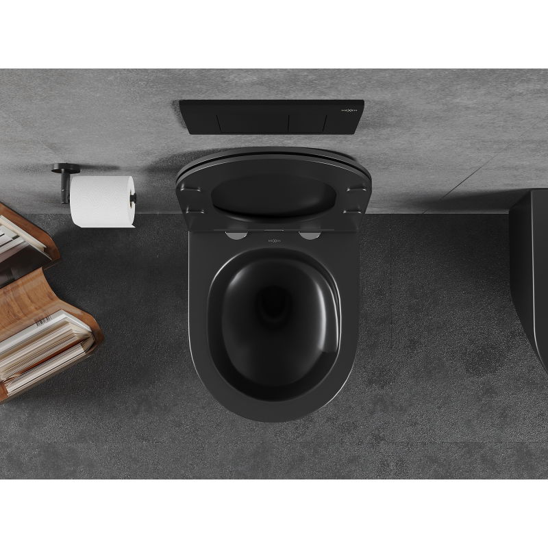 Mexen Lena vas WC Rimless Tornado, negru mat - 3322XX85T