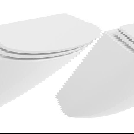 Mexen Lena WC Rimless Tornado cu capac slim cu cădere lentă, duroplast, alb lucios - 30220300T