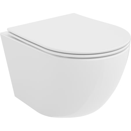 Mexen Lena WC rimless Tornado cu capac slim cu închidere lentă, duroplast, alb lucios - 30220400T