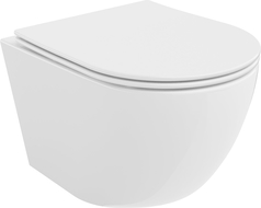 Mexen Lena WC rimless Tornado cu capac slim cu închidere lentă, duroplast, alb lucios - 30220400T