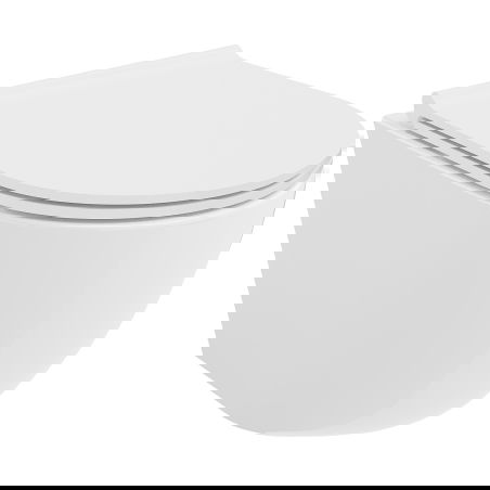 Mexen Lena vas WC fără margini Rimless Tornado cu capac subțire cu închidere lentă, duroplast, alb lucios - 30220500T