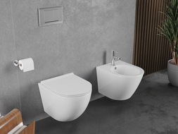 Mexen Lena vas WC fără margini Rimless Tornado cu capac subțire cu închidere lentă, duroplast, alb lucios - 30220500T
