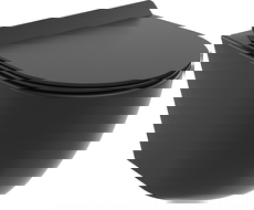 Mexen Lena vas wc Rimless Tornado cu capac slim cu închidere lentă, duroplast, negru mat - 30220185T
