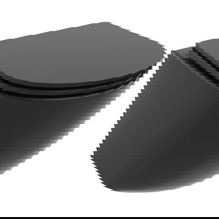 Mexen Lena vas de toaletă Rimless Tornado cu capac cu închidere lentă slim, duroplast, negru mat - 30221085T