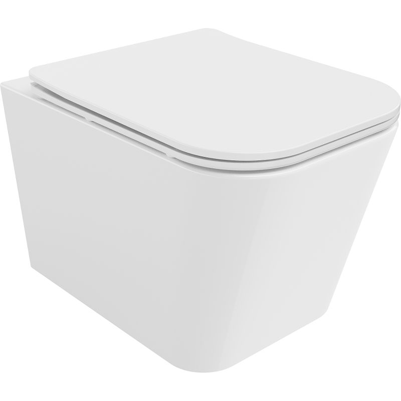 Mexen Teo WC csésze Rimless Tornado lassan záródó slim, duroplast, fényes fehér - 30850600T