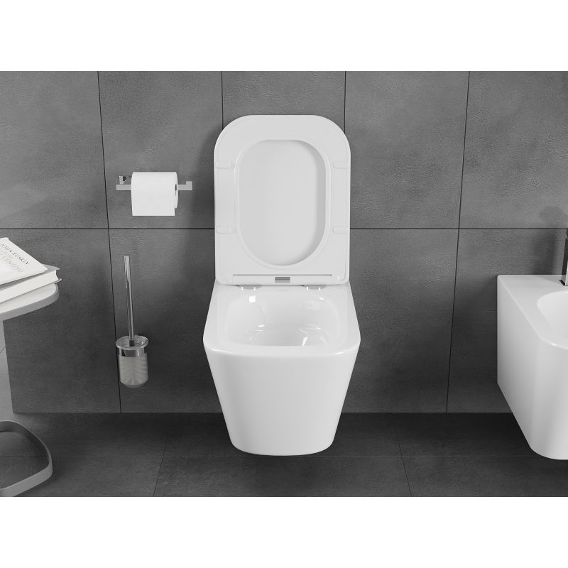 Mexen Teo vas wc fără margini Rimless Tornado cu capac slim cu închidere lentă, duroplast, alb lucios - 30850600T