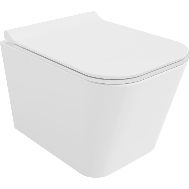 Mexen Teo falmentes WC csésze Rimless Tornado, lassan csukódó Slim fedéllel, duroplast, fehér fényes - 30850700T