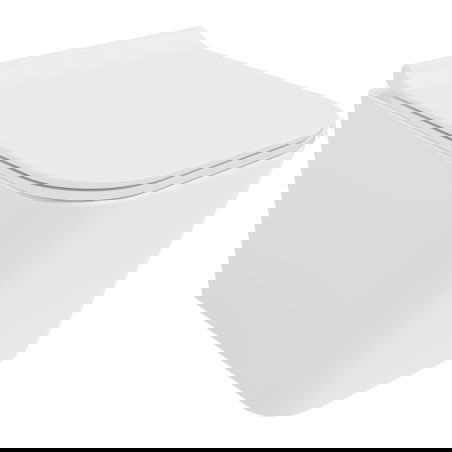 Mexen Teo fali WC Rimless Tornado lassan záródó vékony fedéllel, duroplast, fényes fehér - 30850700T