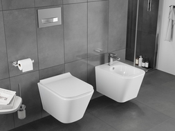 Mexen Teo fali WC Rimless Tornado lassan záródó vékony fedéllel, duroplast, fényes fehér - 30850700T