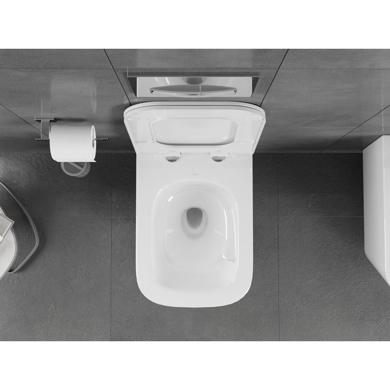 Mexen Teo vas WC Rimless Tornado cu capac cu închidere lentă slim, duroplast, alb lucios - 30850700T