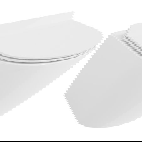 Mexen Carmen perem nélküli Tornado WC kagyló, lassan csukódó Slim duroplaszt ülőkével, fényes fehér - 30880100T