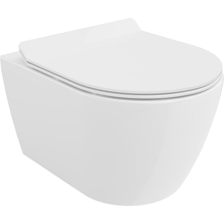 Mexen Carmen vas WC Rimless Tornado cu capac slim cu închidere lentă, duroplast, alb lucios - 30880100T
