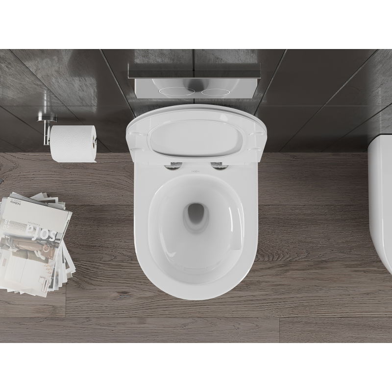 Mexen Carmen vas WC Rimless Tornado cu capac cu închidere lentă slim, duroplast, alb lucios - 30880100T