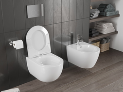 Mexen Carmen vas wc Rimless Tornado cu scaun cu coborâre lentă slim, duroplast, alb lucios - 30880300T