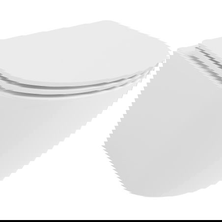 Mexen Carmen perem nélküli Rimless Tornado WC csésze lassan csukódó, vékony duroplast ülőkével, fényes fehér - 30880300T