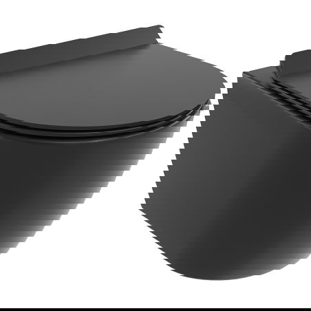 Mexen Carmen vas WC fără ramă Tornado cu capac slim cu închidere lentă, duroplast, negru mat - 30880185T