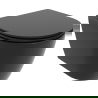 Mexen Carmen WC rimless Tornado cu capac cu coborâre lentă slim, duroplast, negru mat - 30881085T