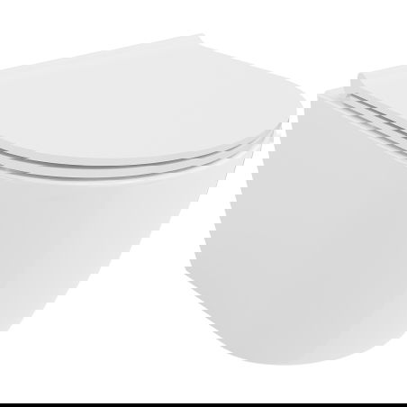 Mexen Carmen WC cu sistem Rimless cu capac cu închidere lentă, slim, duroplast, alb lucios - 30880500