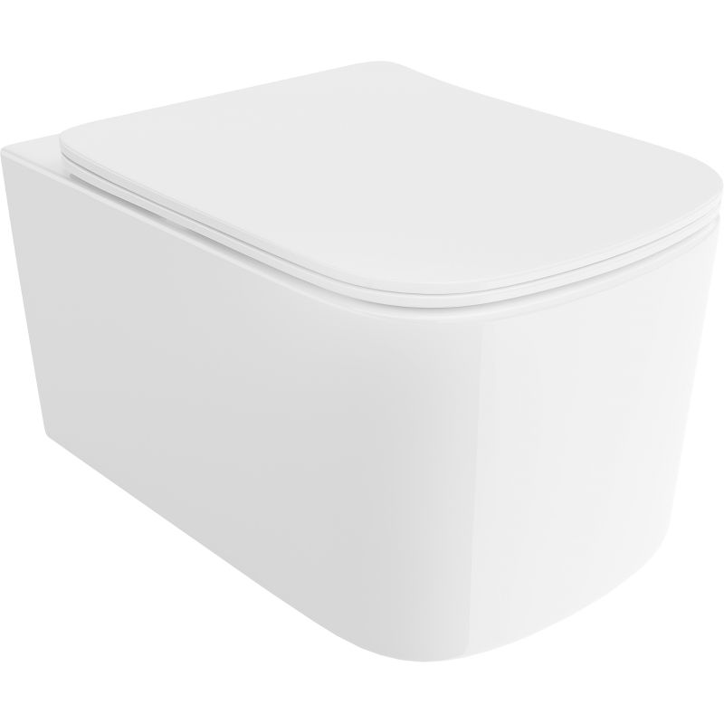 Mexen Vivo wc suspendat Rimless Tornado cu capac slim cu închidere lentă, duroplast, alb lucios - 30610200T