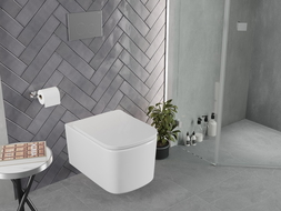 Mexen Vivo wc suspendat Rimless Tornado cu capac slim cu închidere lentă, duroplast, alb lucios - 30610200T