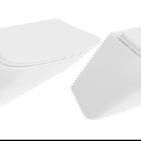 Mexen Riva Rimless Tornado WC csésze lassan lecsukódó vékony duroplast ülőkével, fényes fehér - 30630200T