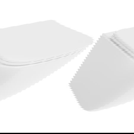 Mexen Timo WC Rimless Tornado cu capac slim cu închidere lentă, duroplast, alb lucios - 30650200T