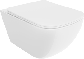 Mexen Timo WC Rimless Tornado cu capac slim cu închidere lentă, duroplast, alb lucios - 30650200T