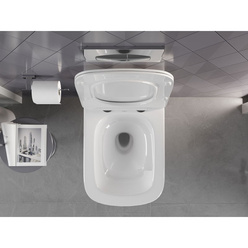 Mexen Timo vas WC Rimless Tornado cu capac cu închidere lentă slim, duroplast, alb lucios - 30650200T