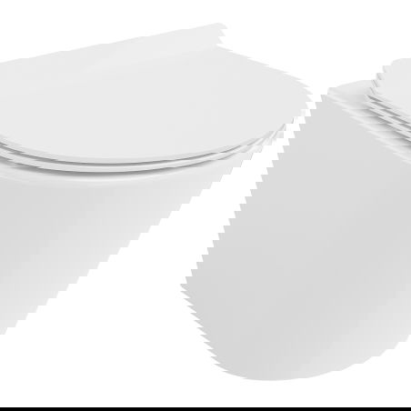 Mexen Rico fal mentes WC csésze Rimless Tornado lassan záró vékony ülőkével, duroplast, fényes fehér - 30720100T