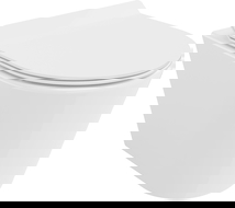 Mexen Rico perem nélküli WC csésze Tornado Slim lecsukódó fedéllel, duroplast, fényes fehér - 30720100T